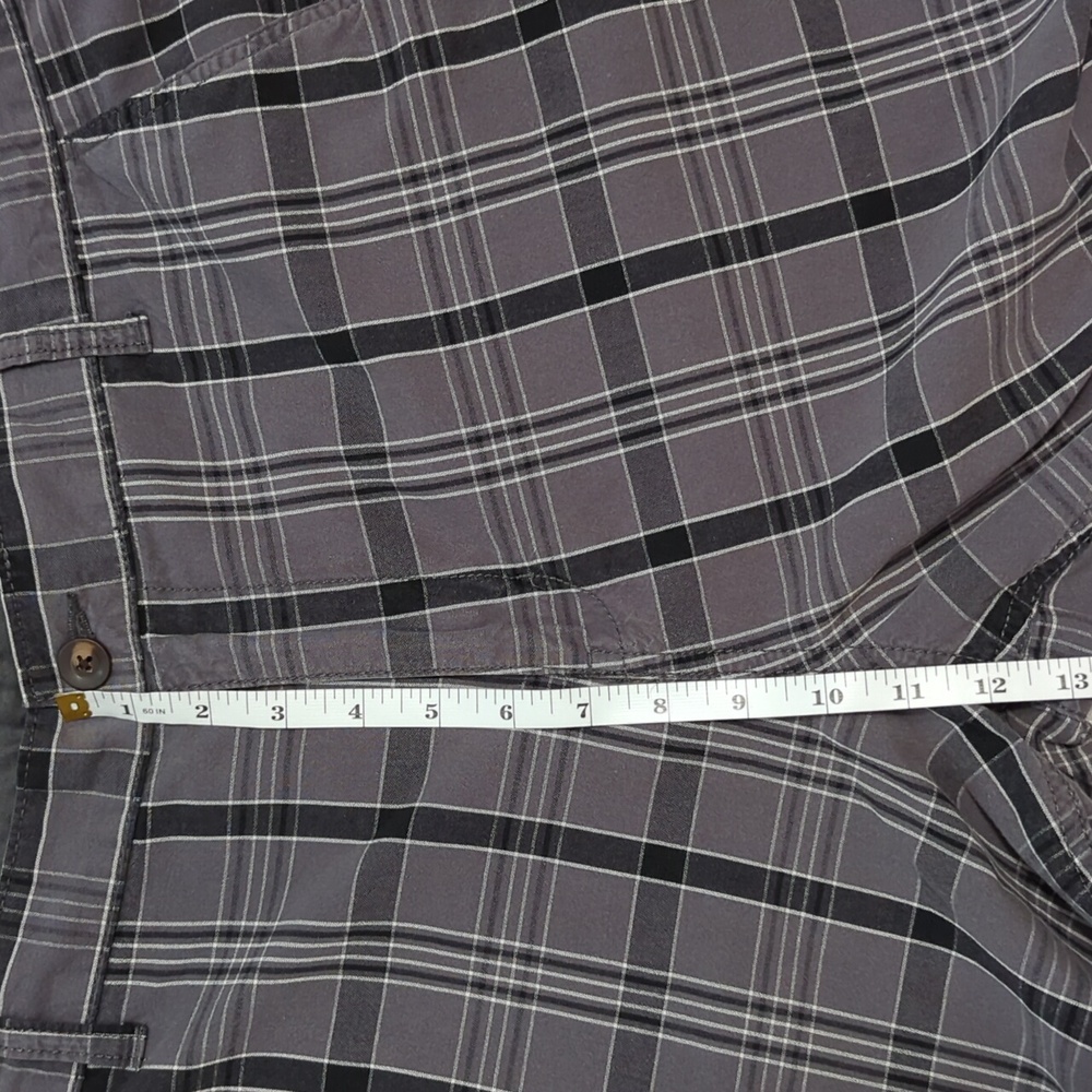 Men's Faded Glory Gray with Black and White Striped Shorts Size 38 - Picture 7 of 7